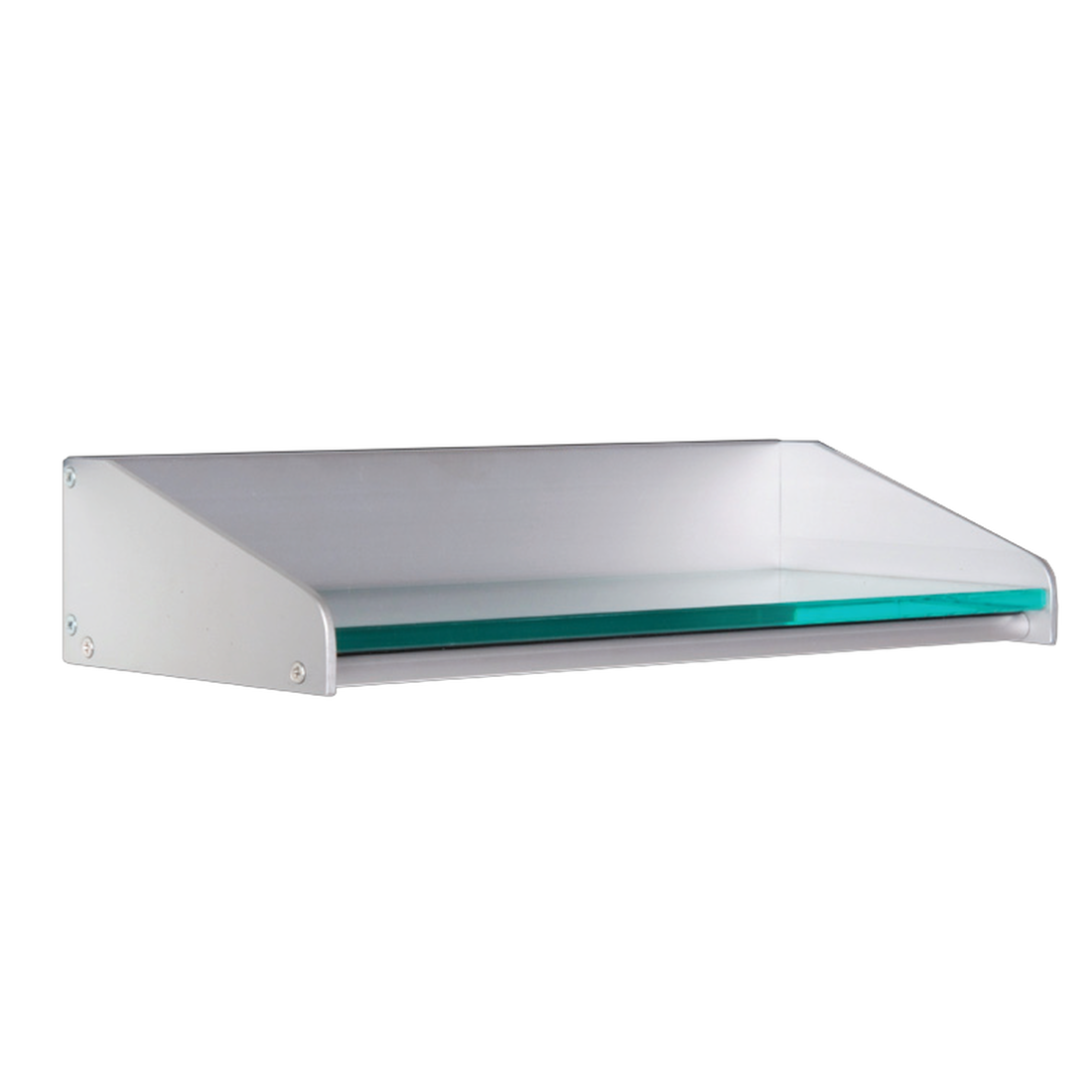 Aluminium shelf with glass plate, 240mm
