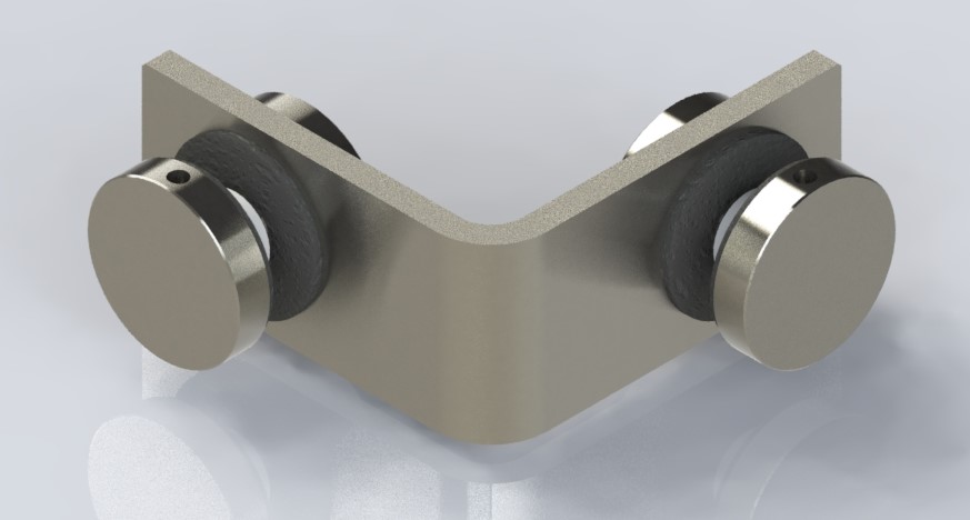 Flatec 25-Verbinder 90 Grad Glas/Glas Innenwinkel