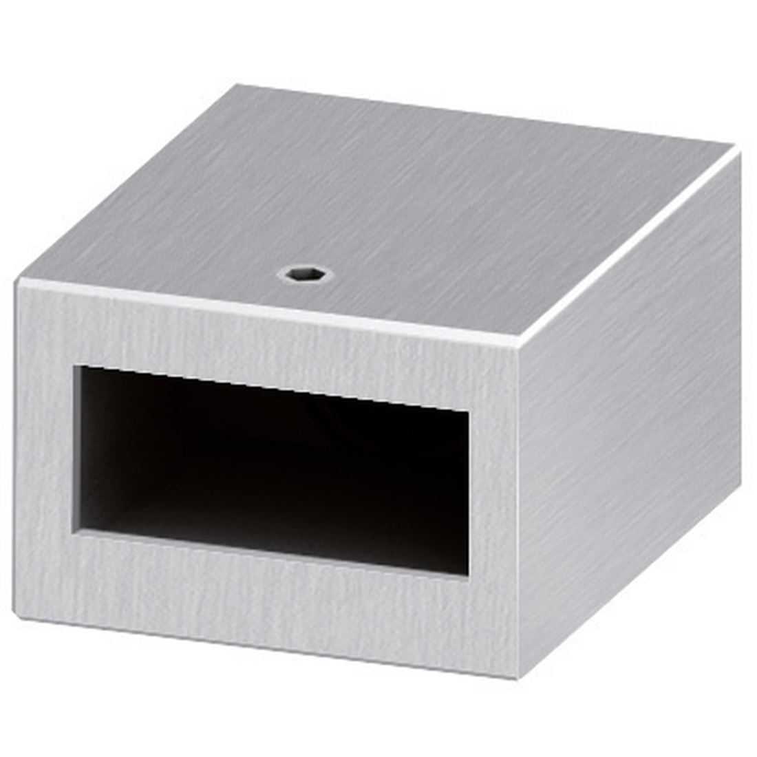 Wall connector 90°, satin stainless steel