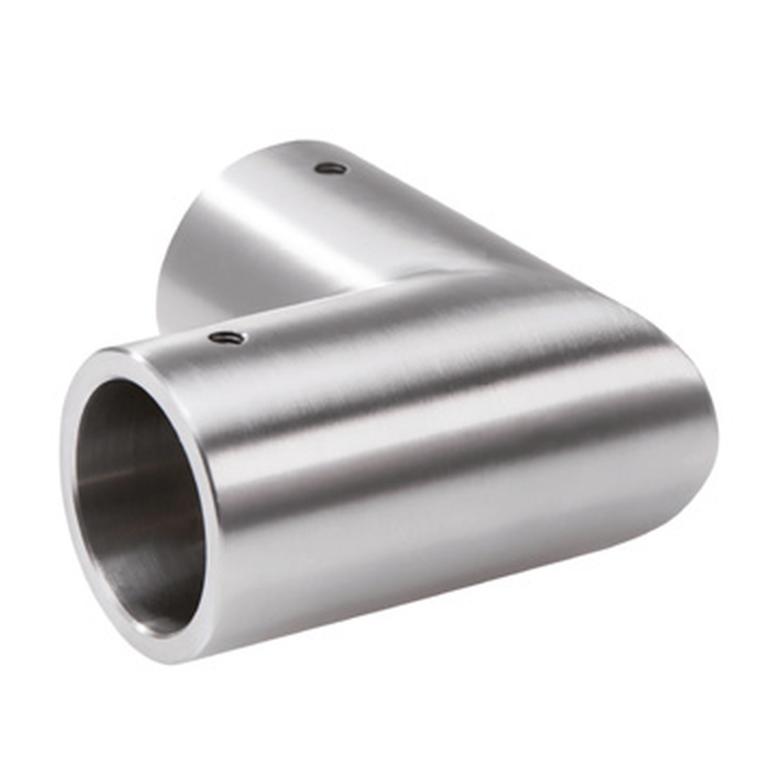 135° connector, satin stainless steel